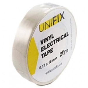 UNIFIX ETU-20W Изоляционная лента бела 0.17х18мм 20м